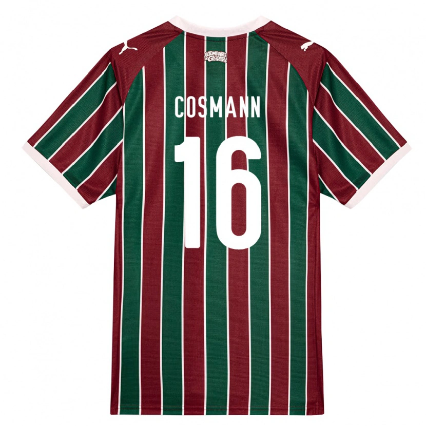 Danxen Hombre Camiseta Yasmin Cosmann #16 Verde Borgoña Blanco 1ª Equipación 2026/27 La Camisa México