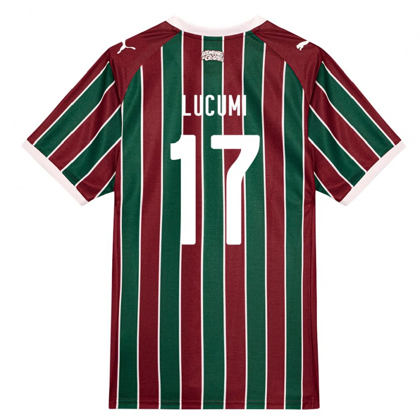 Danxen Hombre Camiseta Jan Lucumi #17 Verde Borgoña Blanco 1ª Equipación 2026/27 La Camisa México