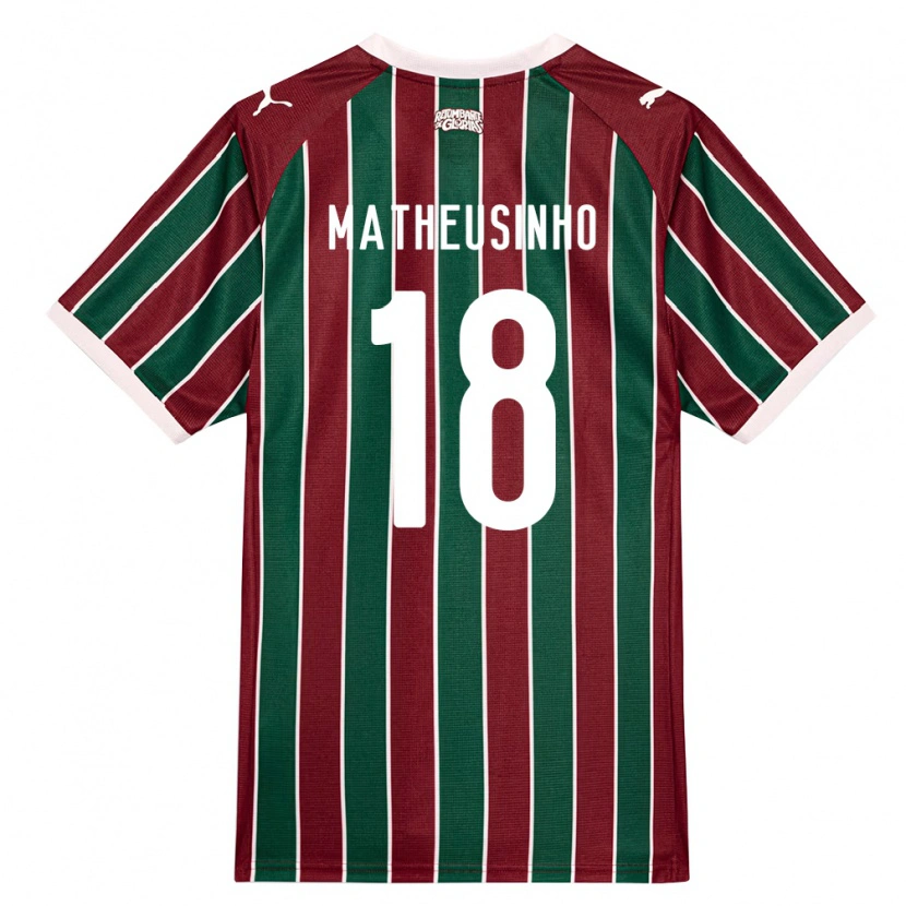 Danxen Hombre Camiseta Matheus Ferreira Da Costa #18 Verde Borgoña Blanco 1ª Equipación 2026/27 La Camisa México