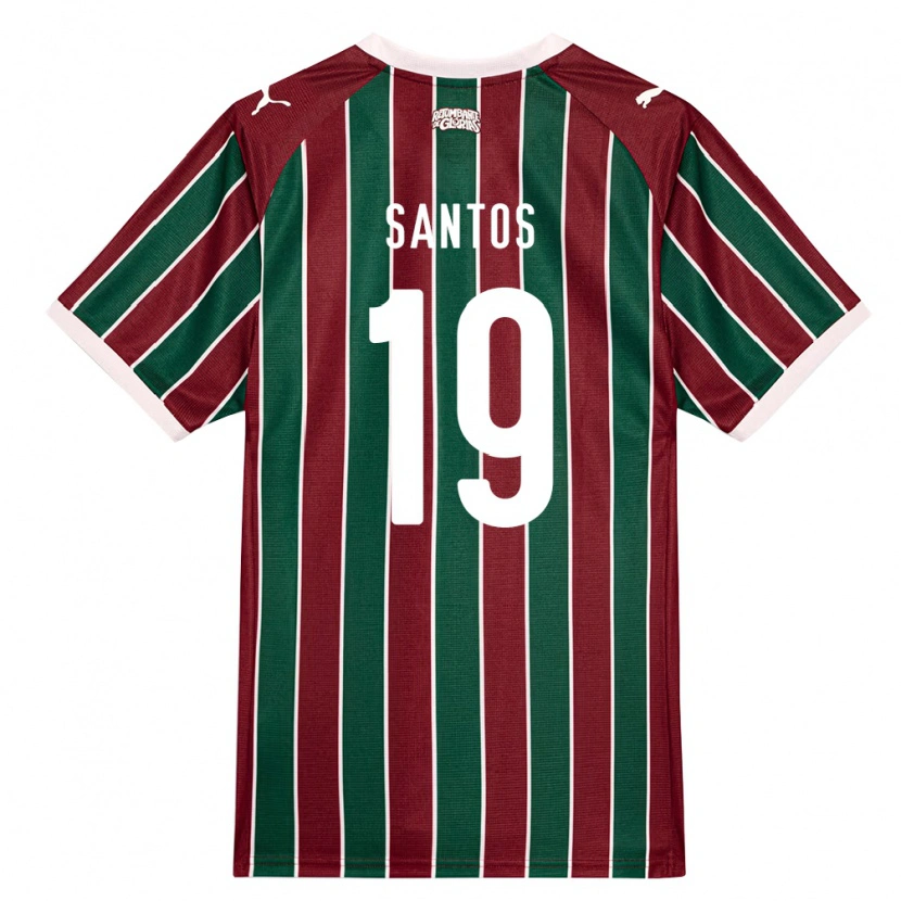 Danxen Hombre Camiseta Cássio Santos #19 Verde Borgoña Blanco 1ª Equipación 2026/27 La Camisa México
