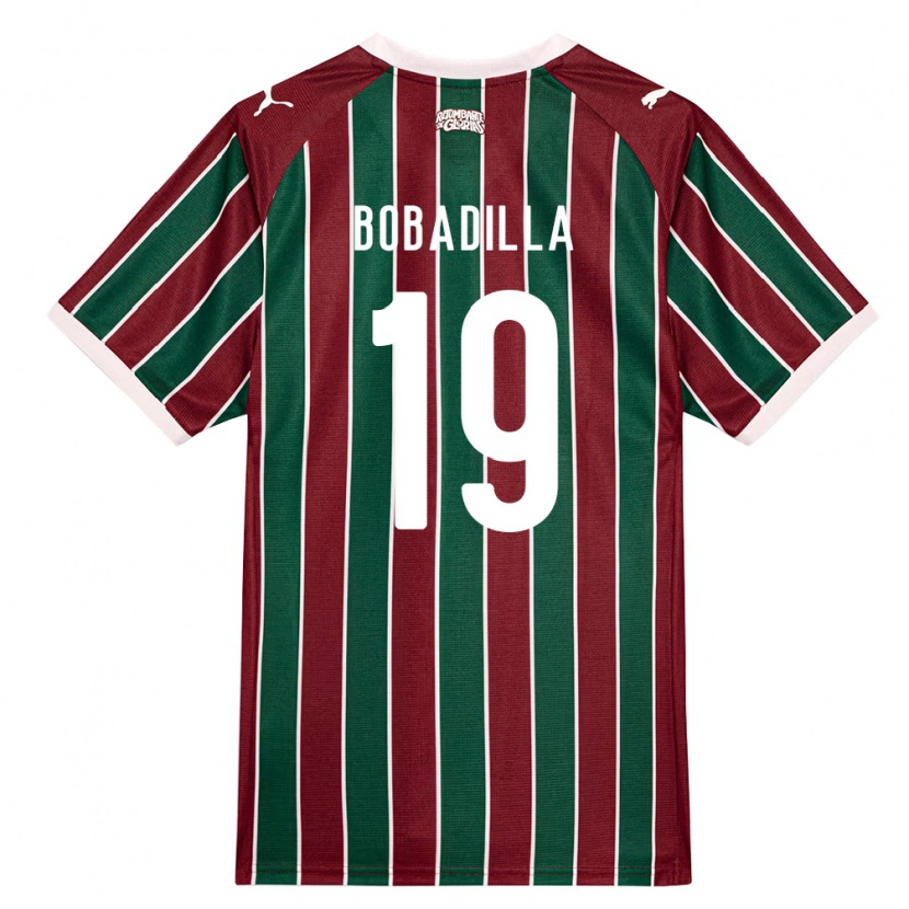 Danxen Hombre Camiseta Raul Bobadilla #19 Verde Borgoña Blanco 1ª Equipación 2026/27 La Camisa México