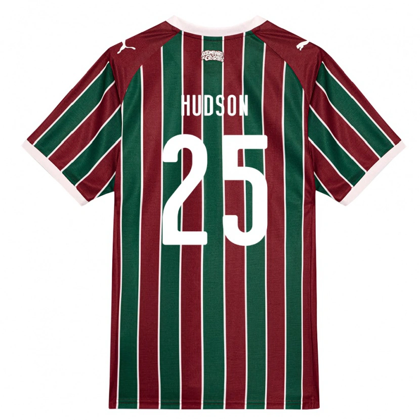 Danxen Hombre Camiseta Hudson #25 Verde Borgoña Blanco 1ª Equipación 2026/27 La Camisa México