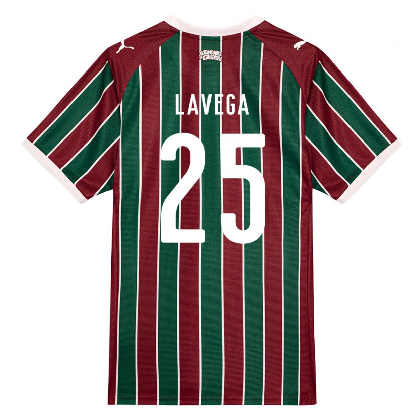 Danxen Hombre Camiseta Joaquín Lavega #25 Verde Borgoña Blanco 1ª Equipación 2026/27 La Camisa México