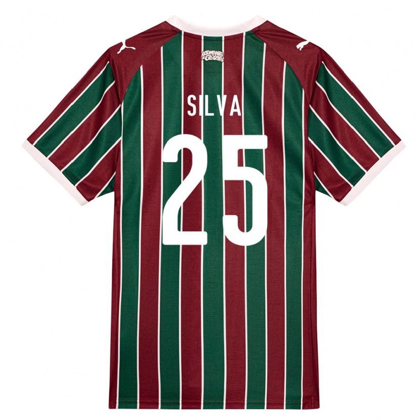 Danxen Hombre Camiseta Julia Silva #25 Verde Borgoña Blanco 1ª Equipación 2026/27 La Camisa México