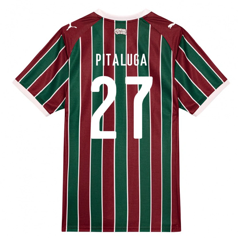 Danxen Hombre Camiseta Marcelo Pitaluga #27 Verde Borgoña Blanco 1ª Equipación 2026/27 La Camisa México