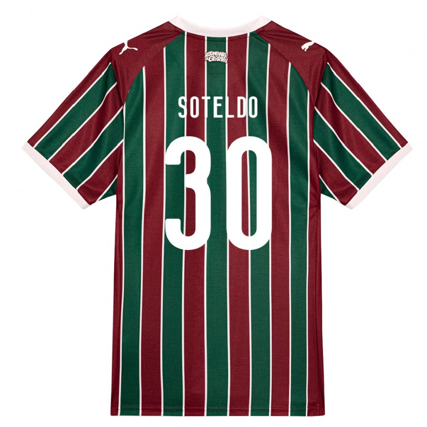 Danxen Hombre Camiseta Yeferson Soteldo #30 Verde Borgoña Blanco 1ª Equipación 2026/27 La Camisa México