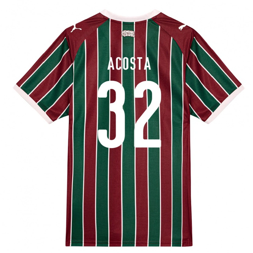 Danxen Hombre Camiseta Luciano Acosta #32 Verde Borgoña Blanco 1ª Equipación 2026/27 La Camisa México