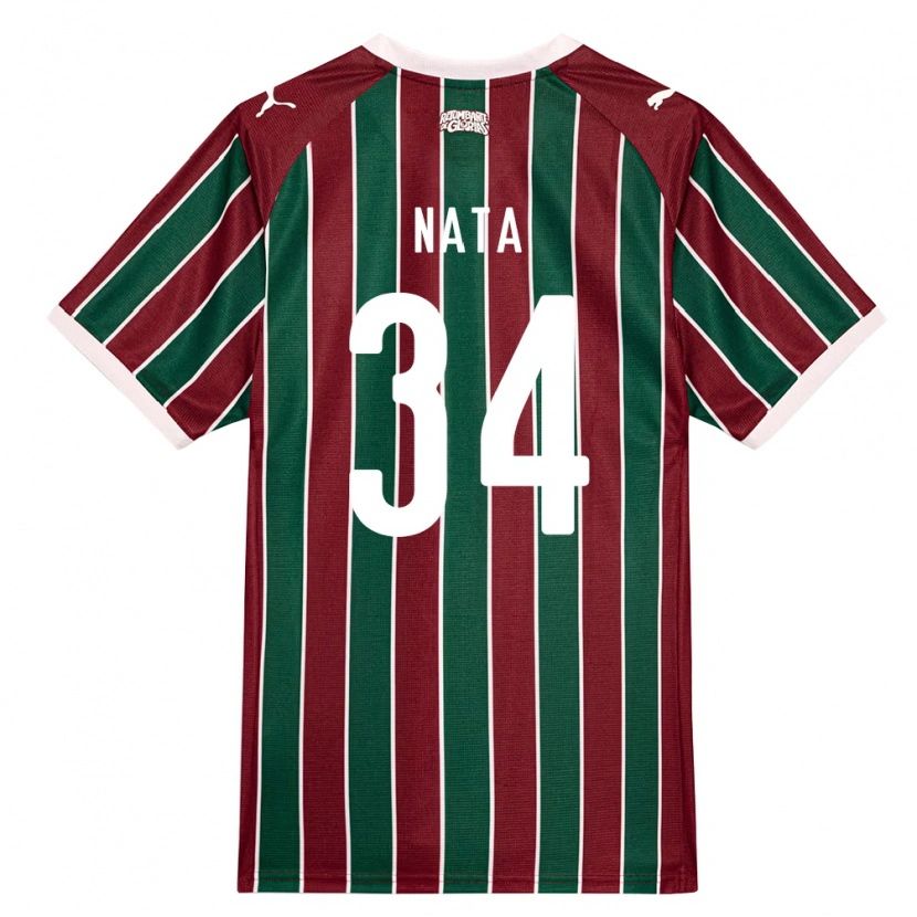 Danxen Hombre Camiseta Wesley Natã #34 Verde Borgoña Blanco 1ª Equipación 2026/27 La Camisa México