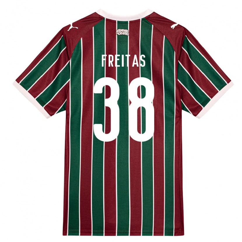 Danxen Hombre Camiseta Freitas #38 Verde Borgoña Blanco 1ª Equipación 2026/27 La Camisa México