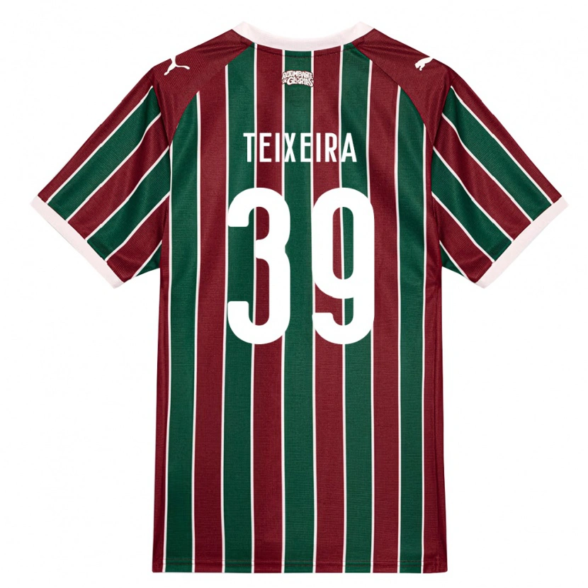 Danxen Hombre Camiseta Gabriel Teixeira #39 Verde Borgoña Blanco 1ª Equipación 2026/27 La Camisa México