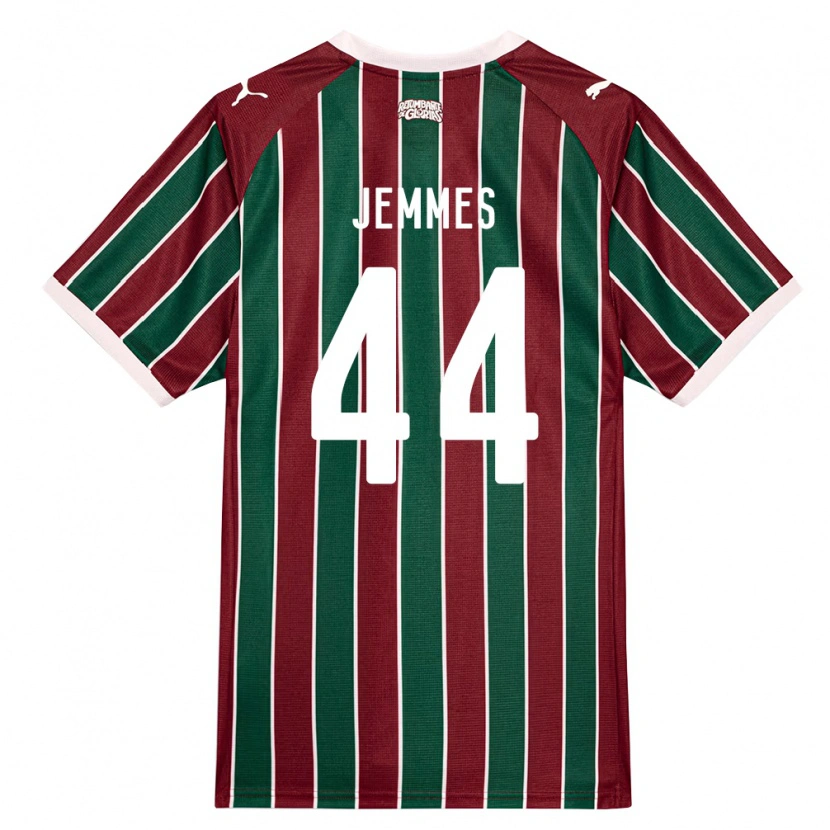 Danxen Hombre Camiseta Jemmes Bruno Ribeiro Da Silva #44 Verde Borgoña Blanco 1ª Equipación 2026/27 La Camisa México