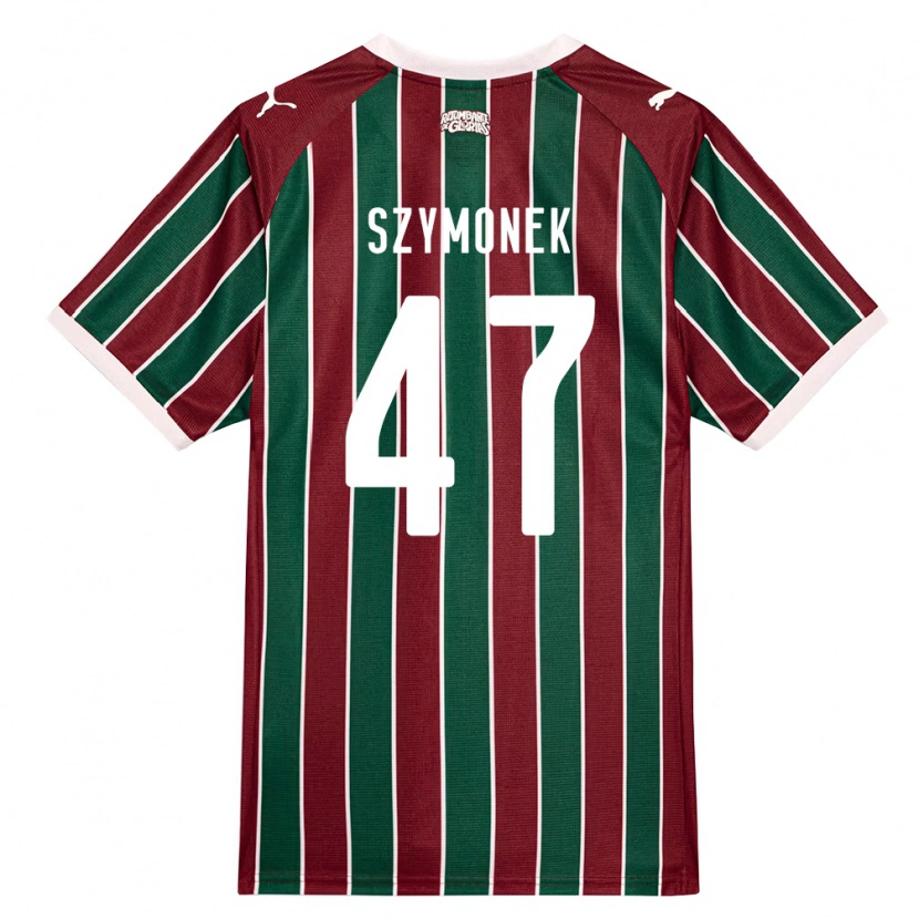 Danxen Hombre Camiseta Fábio Szymonek #47 Verde Borgoña Blanco 1ª Equipación 2026/27 La Camisa México