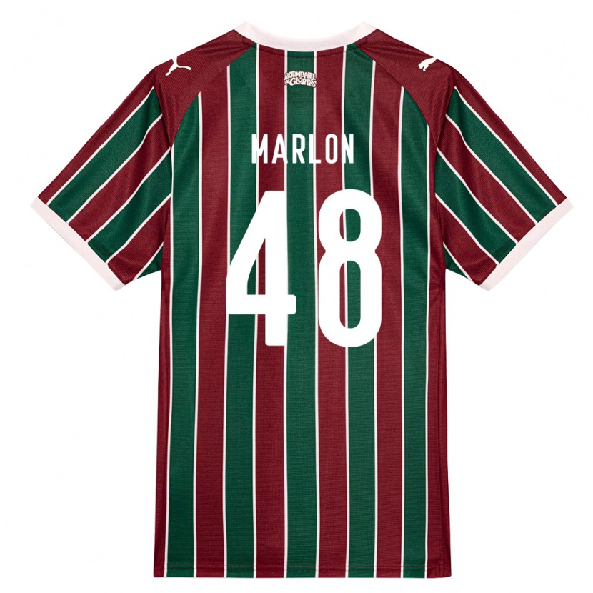 Danxen Hombre Camiseta Marlon Almeida Da Silva Ignacio #48 Verde Borgoña Blanco 1ª Equipación 2026/27 La Camisa México