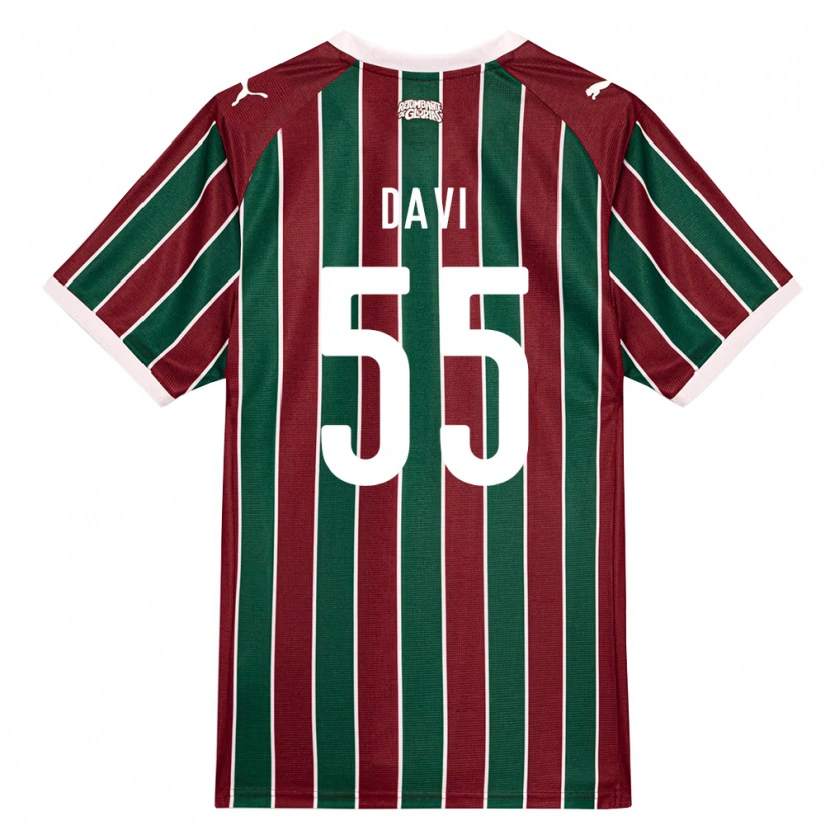 Danxen Hombre Camiseta Wallace Davi #55 Verde Borgoña Blanco 1ª Equipación 2026/27 La Camisa México