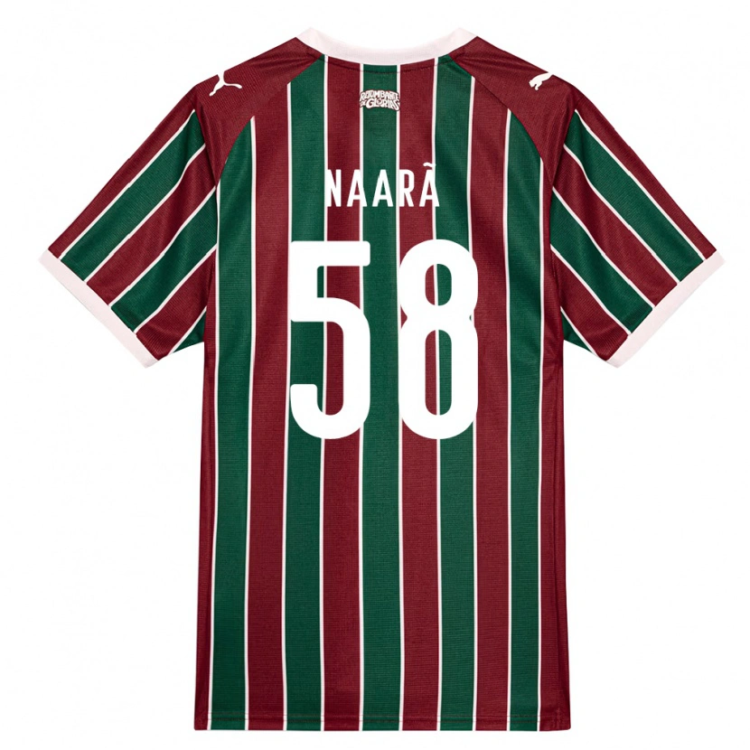 Danxen Hombre Camiseta Naarã Lucas Teixeira Ferreira Dos Santos #58 Verde Borgoña Blanco 1ª Equipación 2026/27 La Camisa México