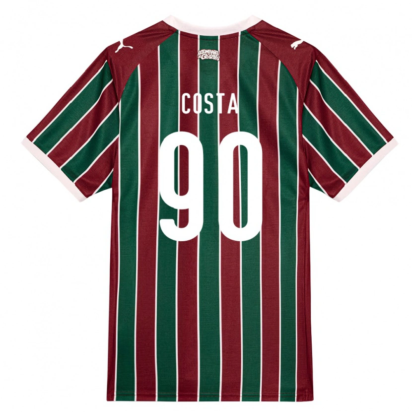 Danxen Hombre Camiseta Douglas Costa #90 Verde Borgoña Blanco 1ª Equipación 2026/27 La Camisa México