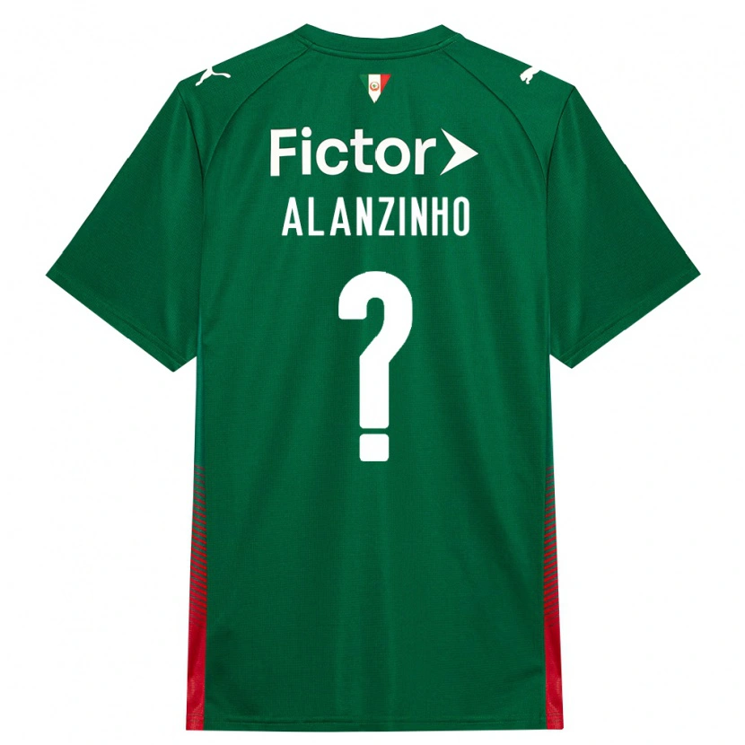 Danxen Hombre Camiseta Alanzinho #0 Verde Rojo Blanco 1ª Equipación 2026/27 La Camisa México
