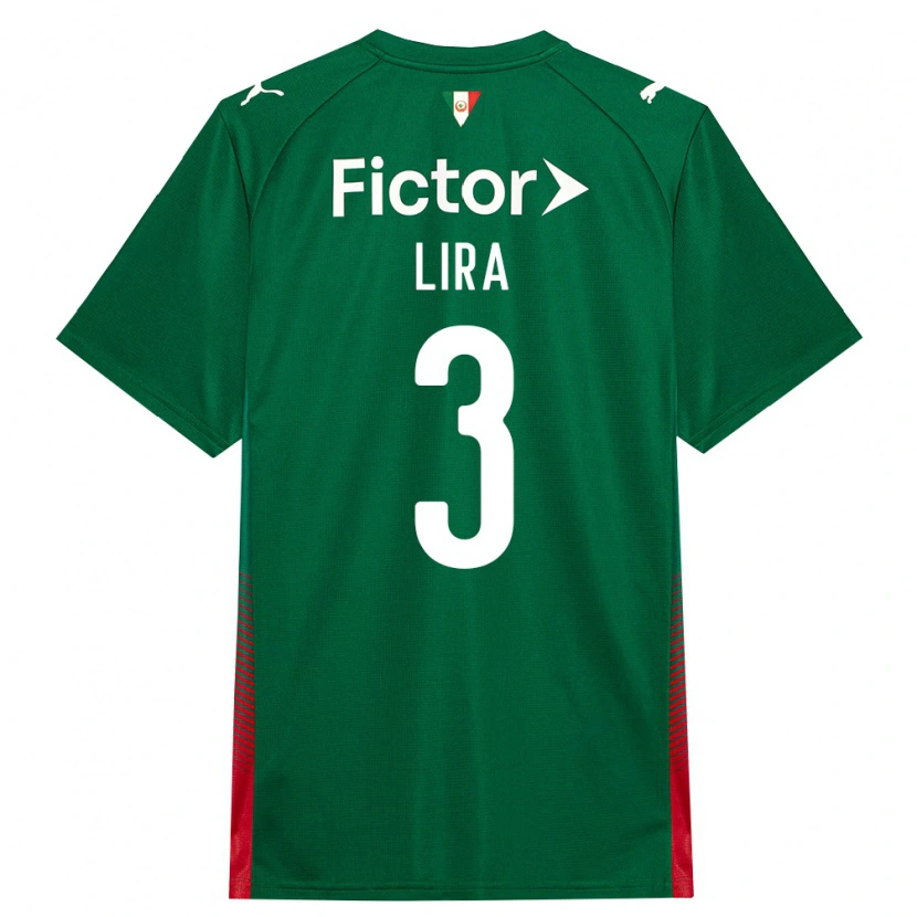 Danxen Hombre Camiseta Guilherme Lira #3 Verde Rojo Blanco 1ª Equipación 2026/27 La Camisa México