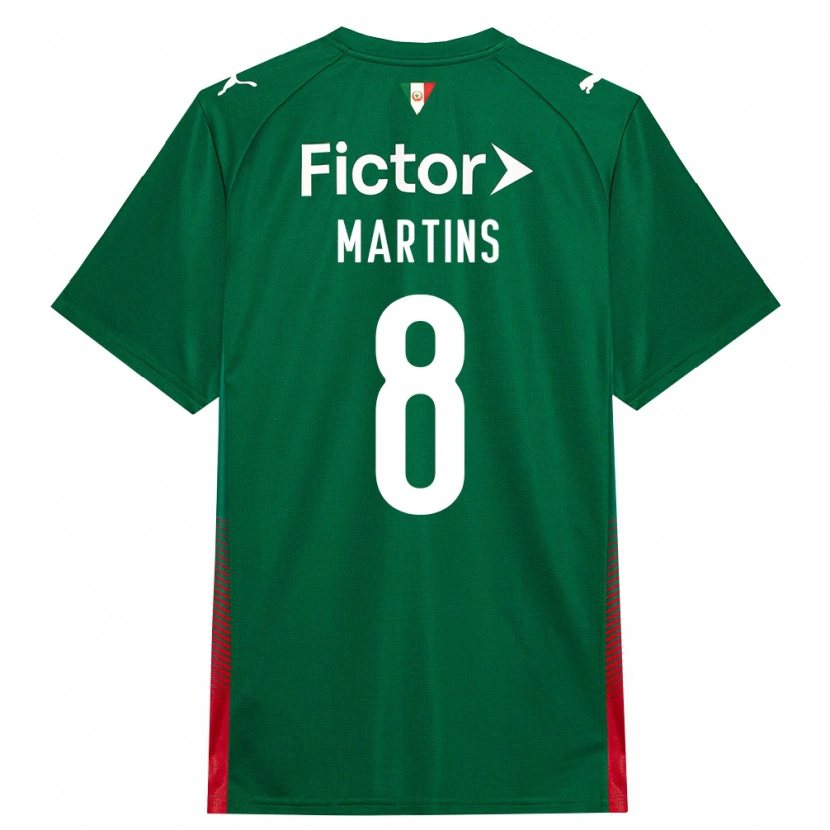 Danxen Hombre Camiseta Diany Martins #8 Verde Rojo Blanco 1ª Equipación 2026/27 La Camisa México