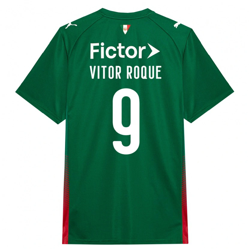 Danxen Hombre Camiseta Vitor Roque #9 Verde Rojo Blanco 1ª Equipación 2026/27 La Camisa México