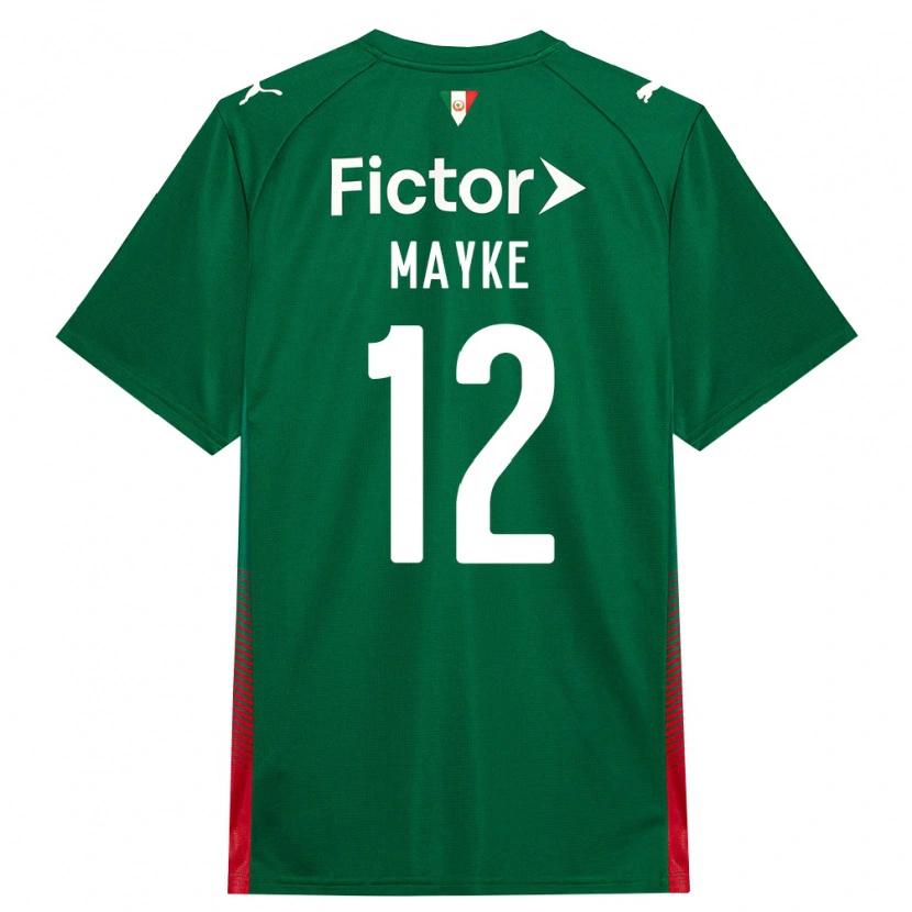 Danxen Hombre Camiseta Mayke #12 Verde Rojo Blanco 1ª Equipación 2026/27 La Camisa México