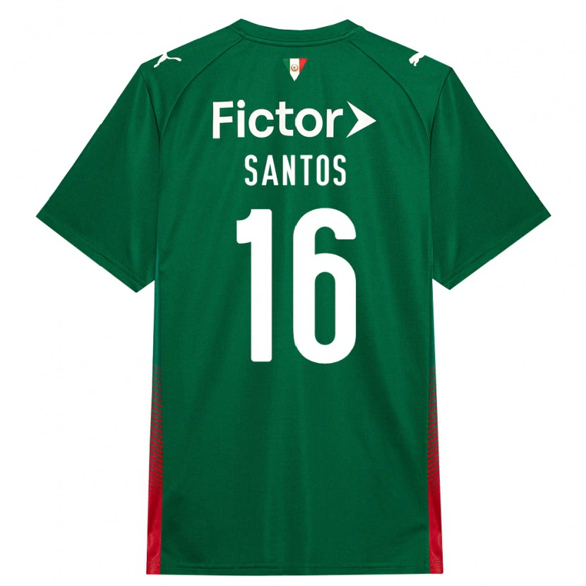 Danxen Hombre Camiseta Gaby Santos #16 Verde Rojo Blanco 1ª Equipación 2026/27 La Camisa México