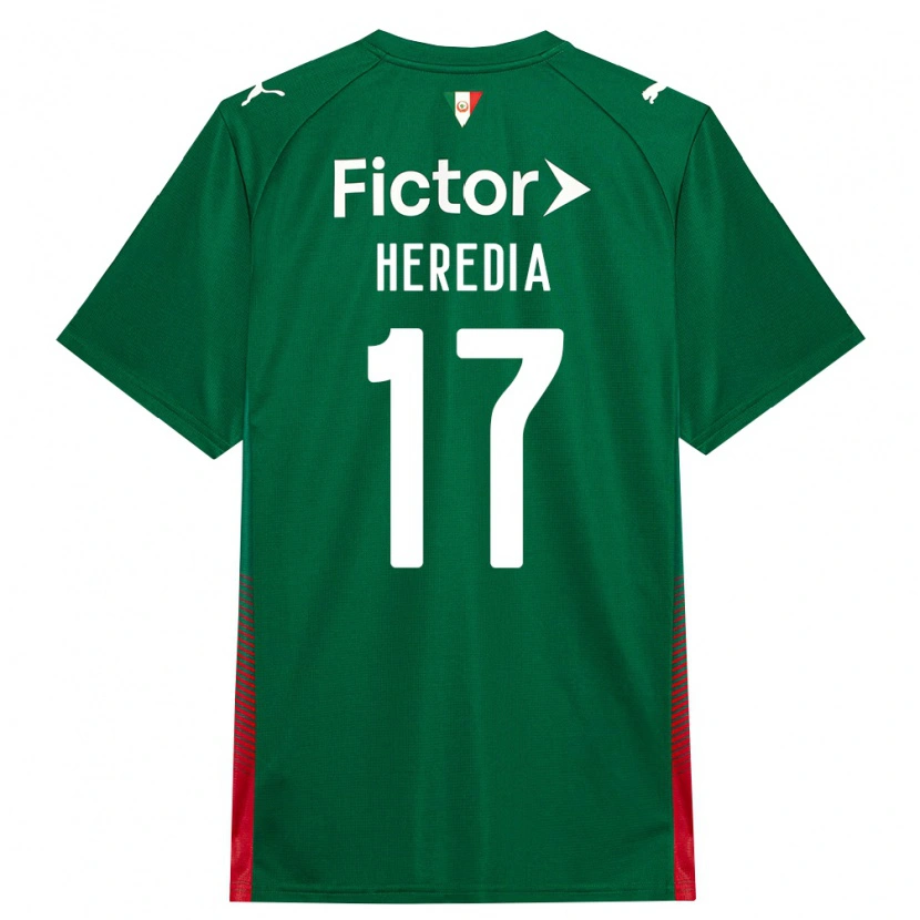 Danxen Hombre Camiseta Jesus Heredia #17 Verde Rojo Blanco 1ª Equipación 2026/27 La Camisa México
