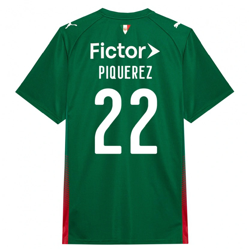 Danxen Hombre Camiseta Joaquín Piquerez #22 Verde Rojo Blanco 1ª Equipación 2026/27 La Camisa México