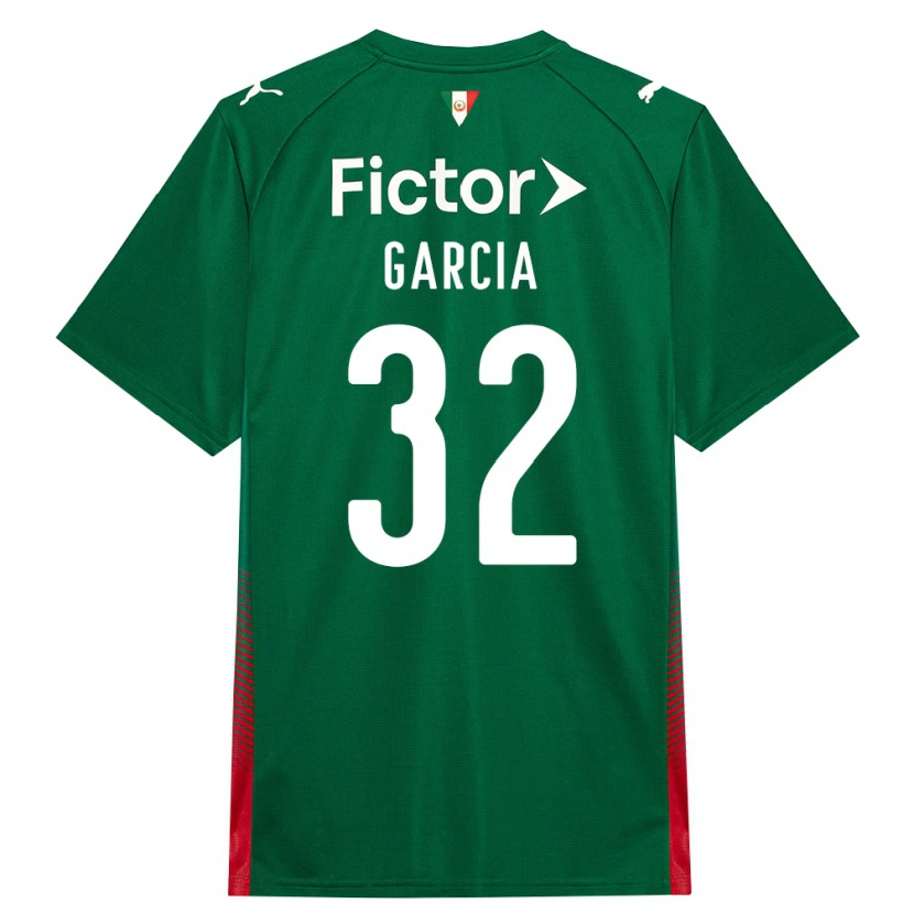 Danxen Hombre Camiseta Garcia #32 Verde Rojo Blanco 1ª Equipación 2026/27 La Camisa México