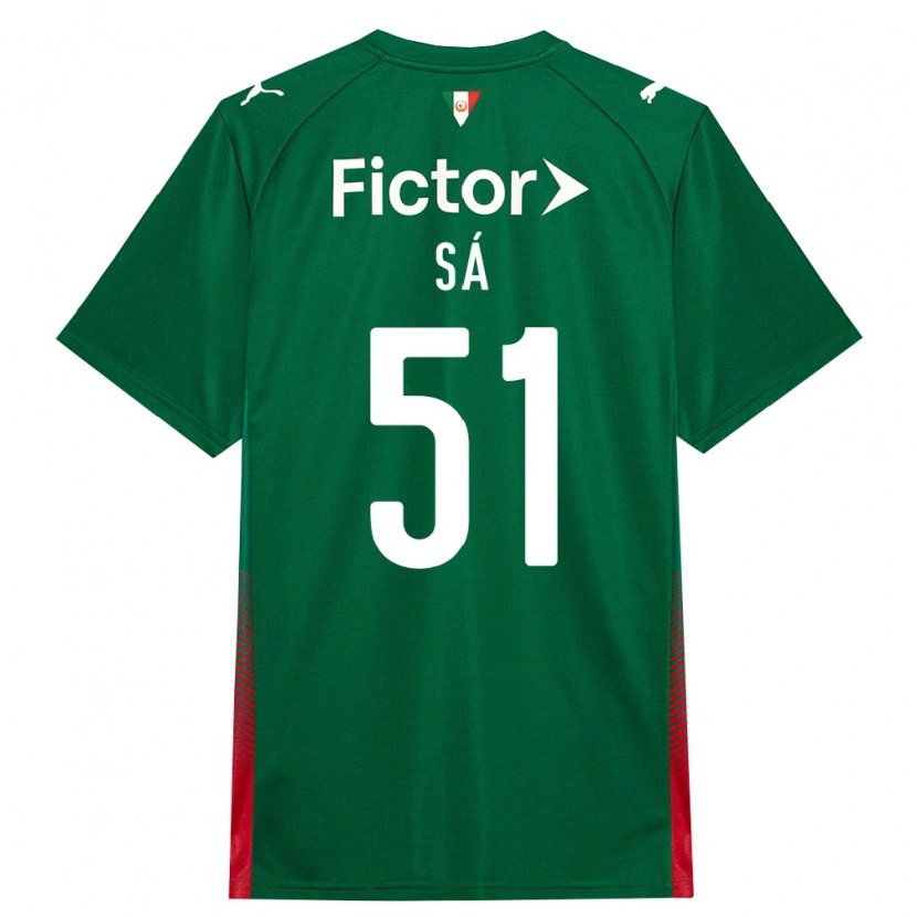 Danxen Hombre Camiseta Luiz Sá #51 Verde Rojo Blanco 1ª Equipación 2026/27 La Camisa México