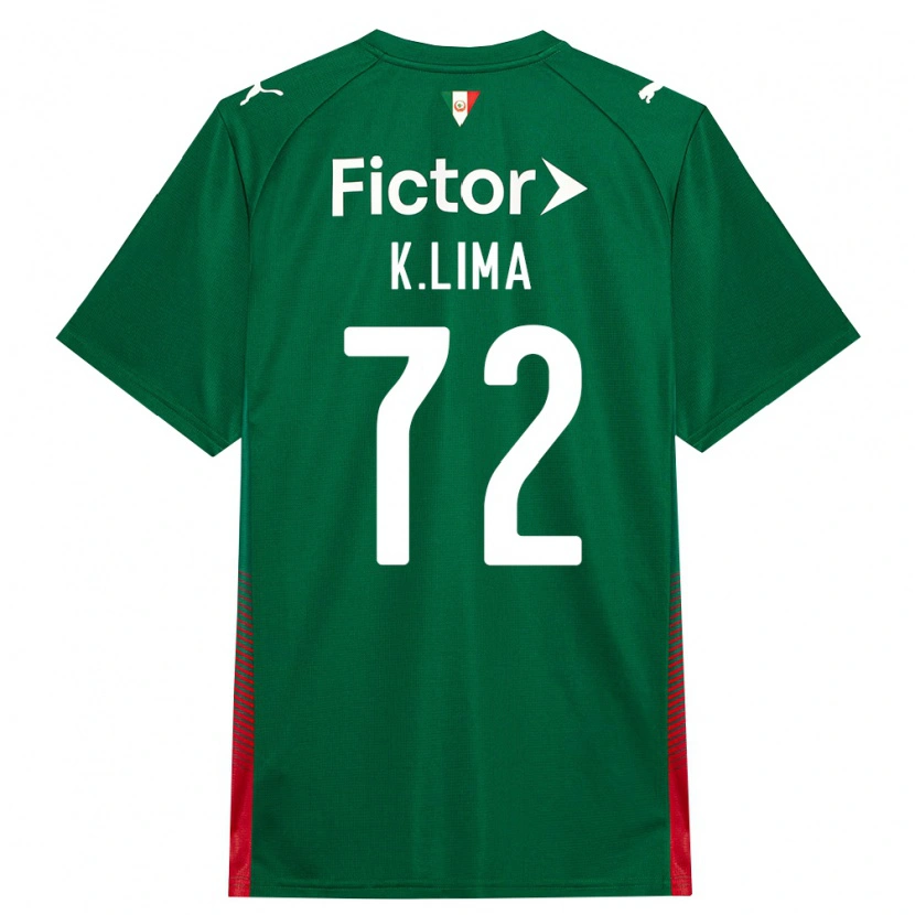 Danxen Hombre Camiseta Kauan Lima #72 Verde Rojo Blanco 1ª Equipación 2026/27 La Camisa México