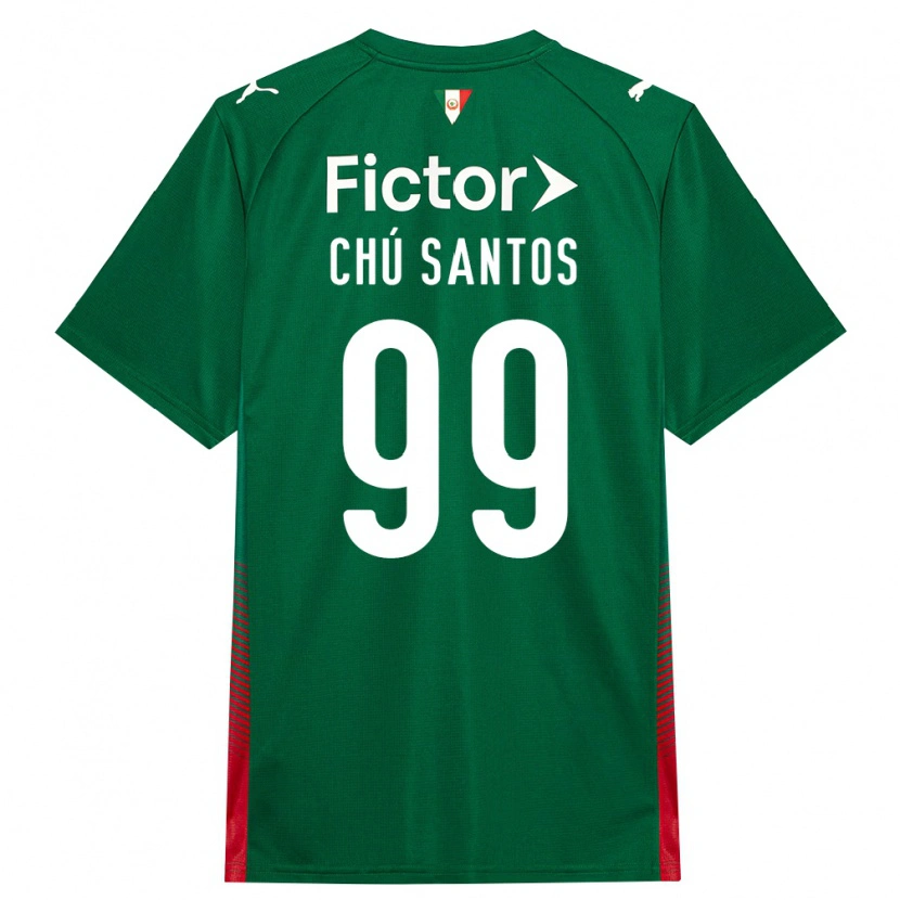 Danxen Hombre Camiseta Chú Santos #99 Verde Rojo Blanco 1ª Equipación 2026/27 La Camisa México