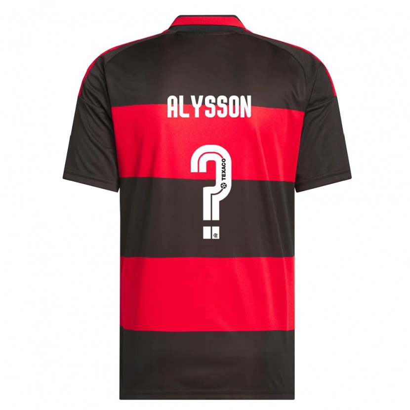 Danxen Hombre Camiseta Alysson #0 Rojo Negro Blanco 1ª Equipación 2026/27 La Camisa México