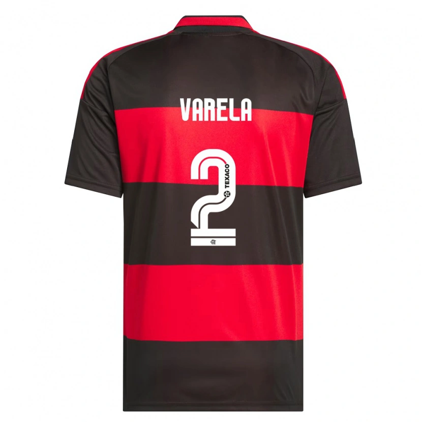 Danxen Hombre Camiseta Guillermo Varela #2 Rojo Negro Blanco 1ª Equipación 2026/27 La Camisa México