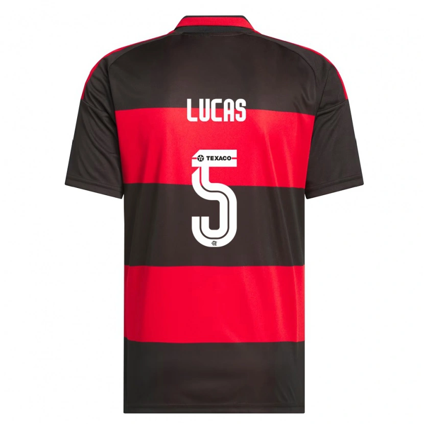 Danxen Hombre Camiseta Rayan Lucas #5 Rojo Negro Blanco 1ª Equipación 2026/27 La Camisa México