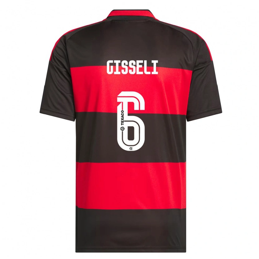 Danxen Hombre Camiseta Gisseli #6 Rojo Negro Blanco 1ª Equipación 2026/27 La Camisa México