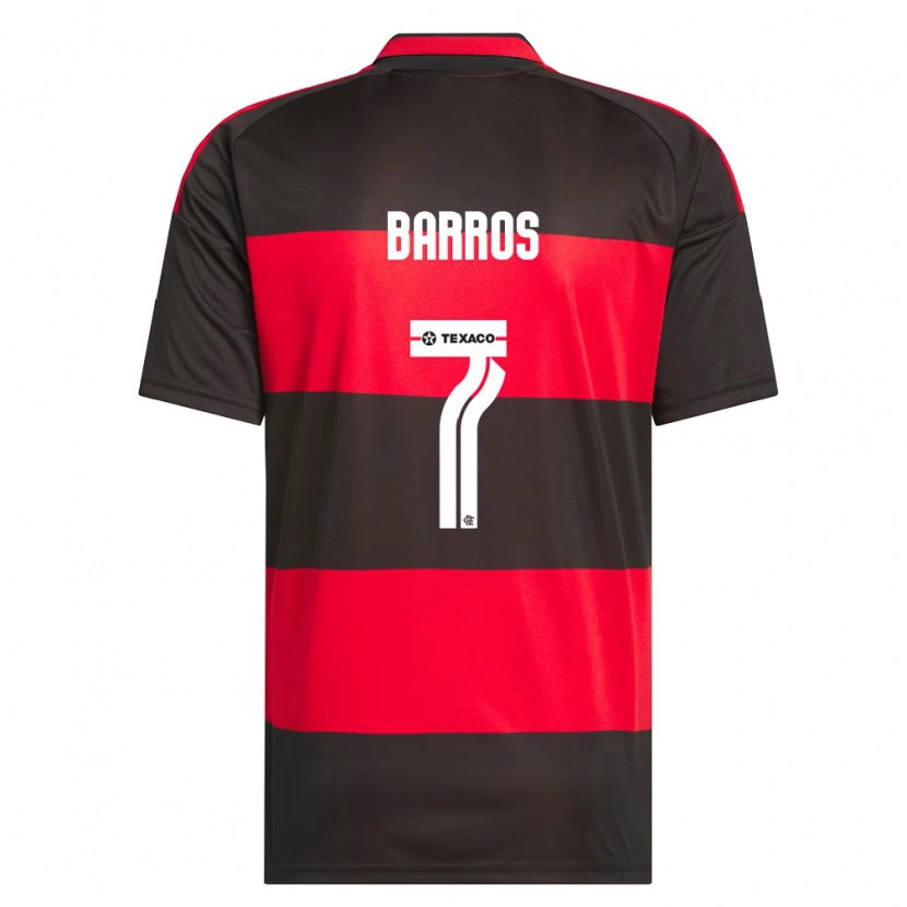 Danxen Hombre Camiseta Rafa Barros #7 Rojo Negro Blanco 1ª Equipación 2026/27 La Camisa México