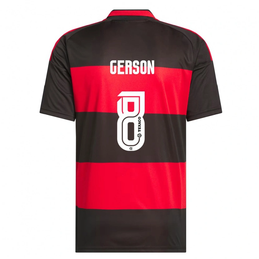 Danxen Hombre Camiseta Gerson #8 Rojo Negro Blanco 1ª Equipación 2026/27 La Camisa México
