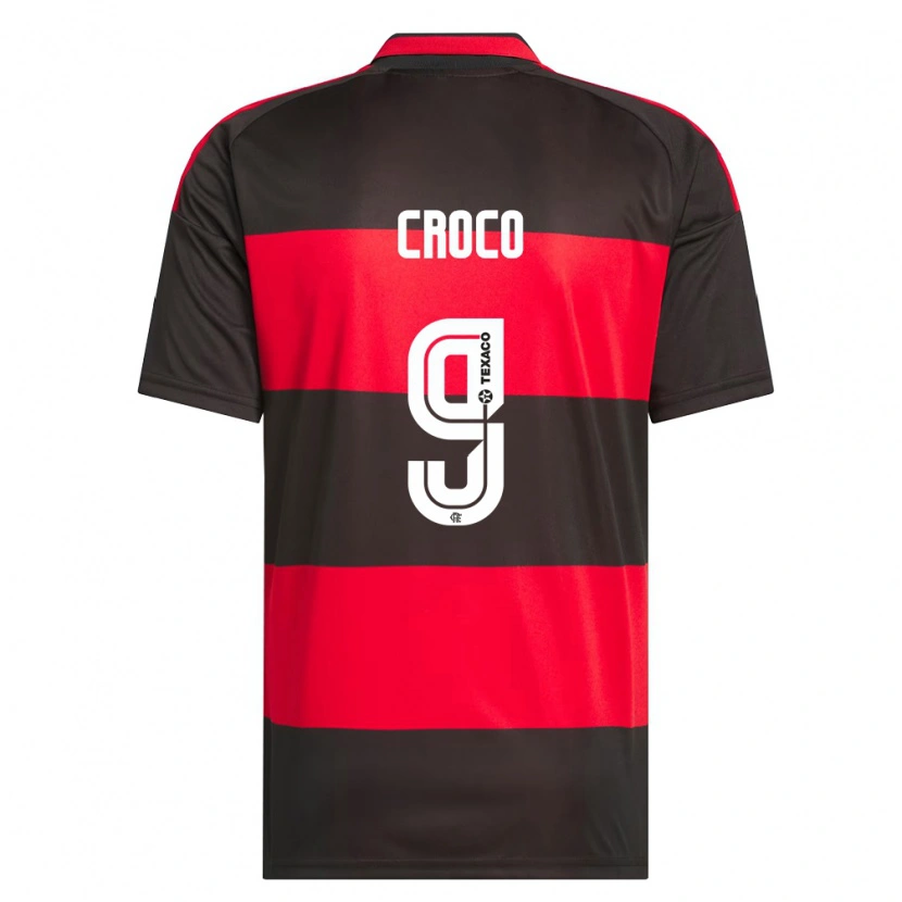 Danxen Hombre Camiseta Gabi Croco #9 Rojo Negro Blanco 1ª Equipación 2026/27 La Camisa México