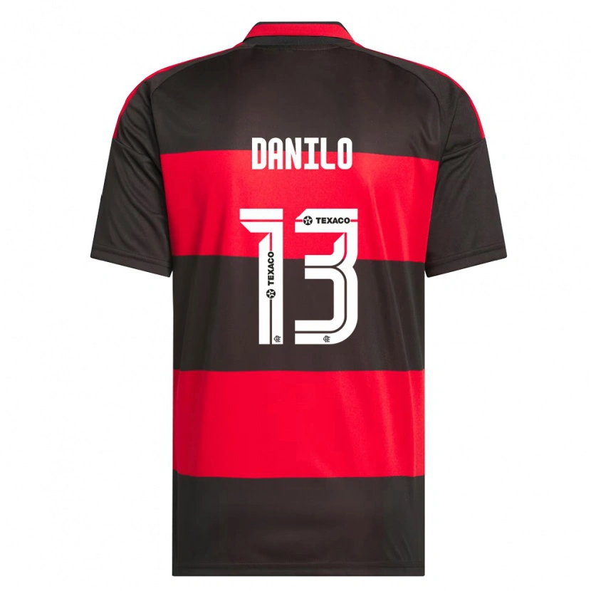 Danxen Hombre Camiseta Danilo Luiz Da Silva #13 Rojo Negro Blanco 1ª Equipación 2026/27 La Camisa México