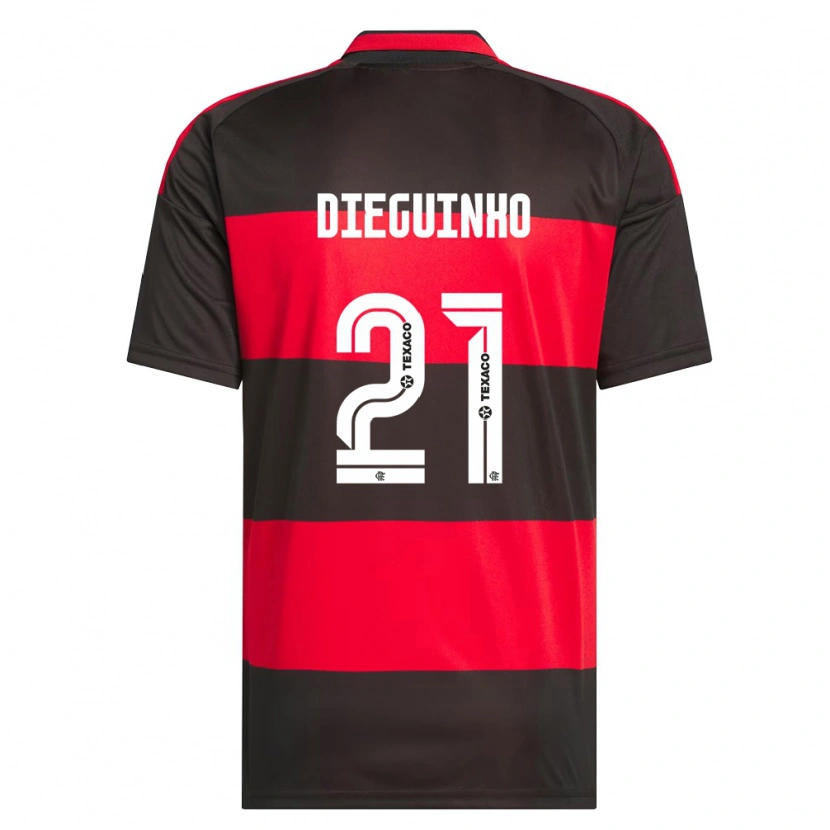 Danxen Hombre Camiseta Diego Guimarães Das Neves #21 Rojo Negro Blanco 1ª Equipación 2026/27 La Camisa México