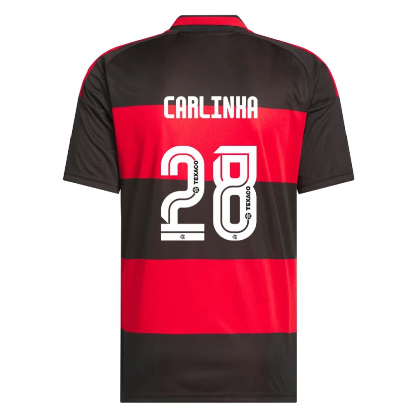 Danxen Hombre Camiseta Carlinha #28 Rojo Negro Blanco 1ª Equipación 2026/27 La Camisa México