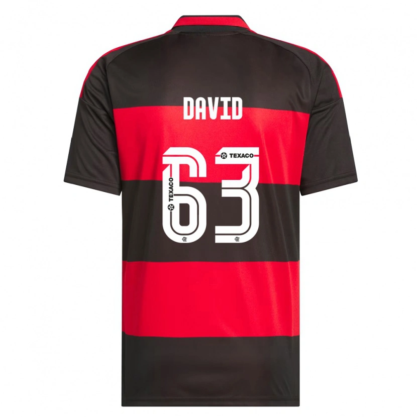 Danxen Hombre Camiseta David Viana De Oliveira #63 Rojo Negro Blanco 1ª Equipación 2026/27 La Camisa México