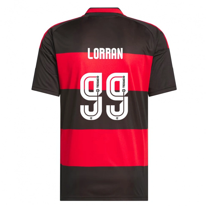 Danxen Hombre Camiseta Lorran Lucas Pereira De Sousa #99 Rojo Negro Blanco 1ª Equipación 2026/27 La Camisa México