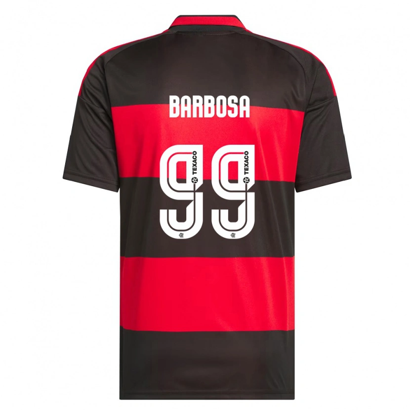 Danxen Hombre Camiseta Gabriel Barbosa #99 Rojo Negro Blanco 1ª Equipación 2026/27 La Camisa México