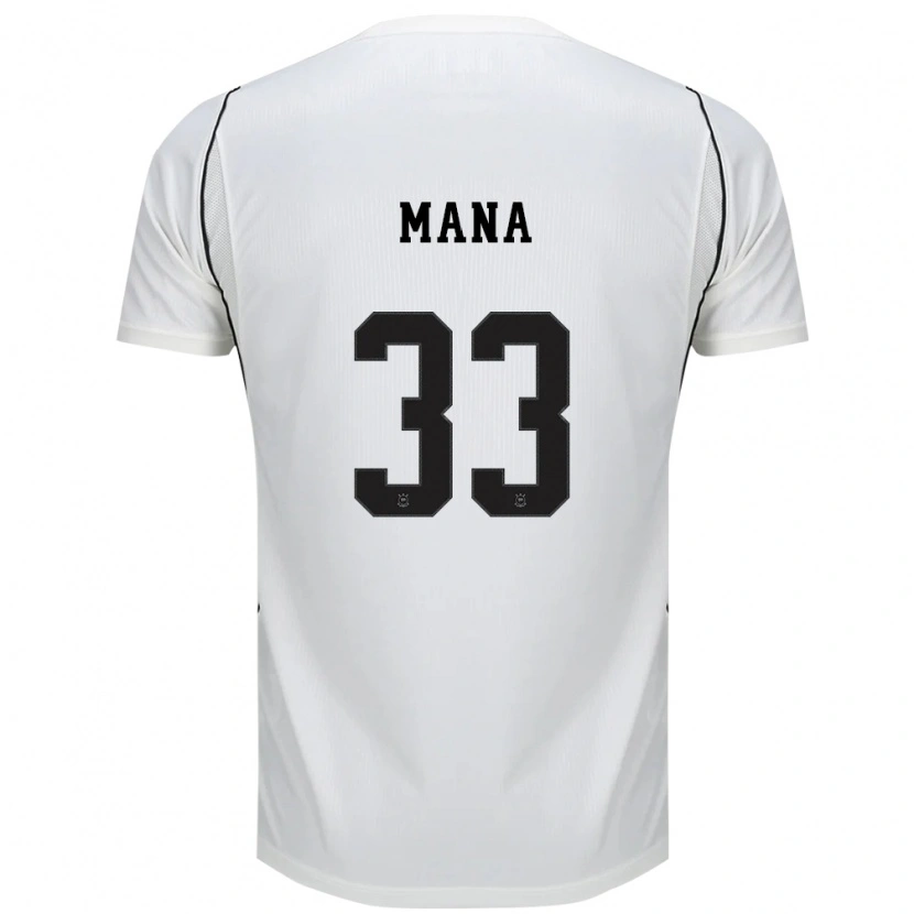 Danxen Hombre Camiseta Léo Mana #33 Blanco Negro Rojo 1ª Equipación 2026/27 La Camisa México