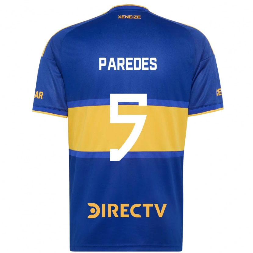 Danxen Hombre Camiseta Leandro Paredes #5 Azul Real Amarillo 1ª Equipación 2026/27 La Camisa México