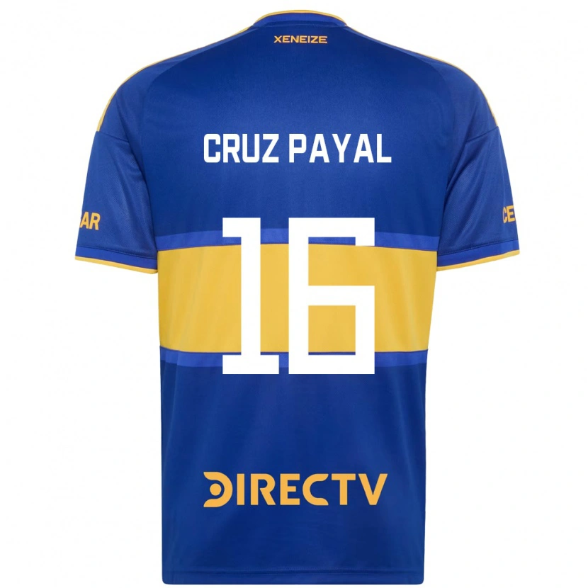 Danxen Hombre Camiseta Juan Cruz Payal #16 Azul Real Amarillo 1ª Equipación 2026/27 La Camisa México