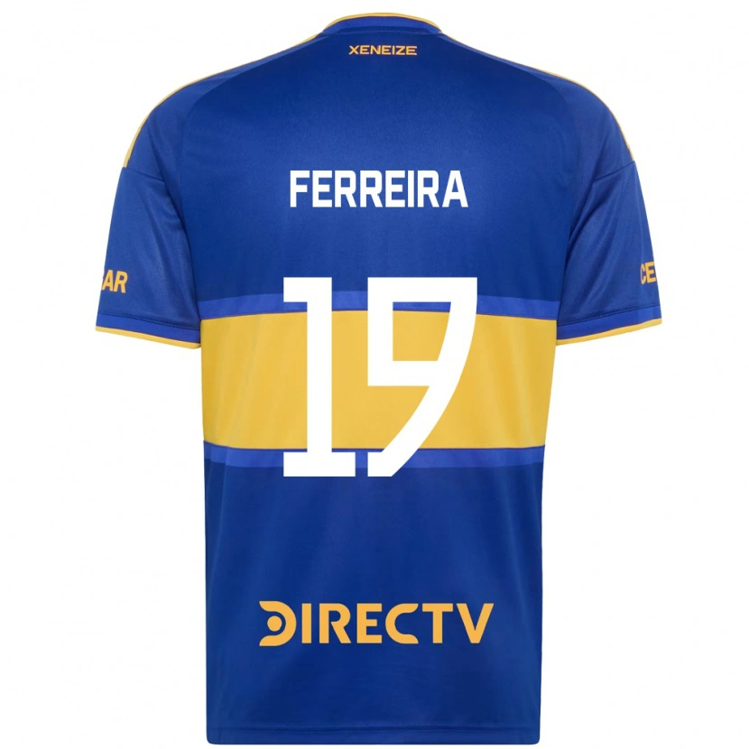 Danxen Hombre Camiseta Kevin Ferreira #19 Azul Real Amarillo 1ª Equipación 2026/27 La Camisa México