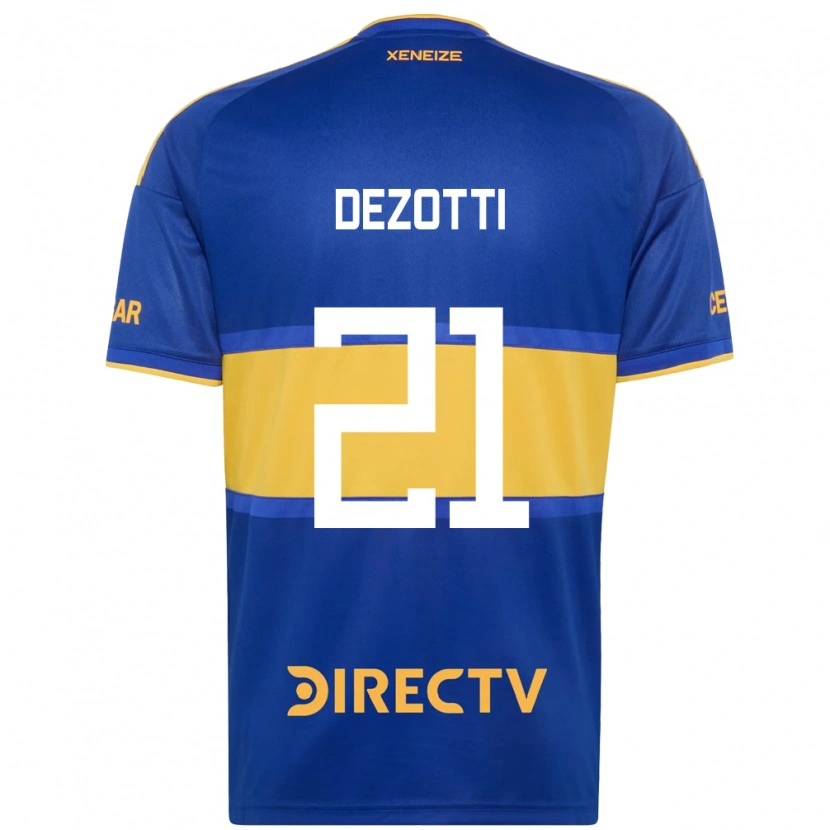 Danxen Hombre Camiseta Martina Dezotti #21 Azul Real Amarillo 1ª Equipación 2026/27 La Camisa México